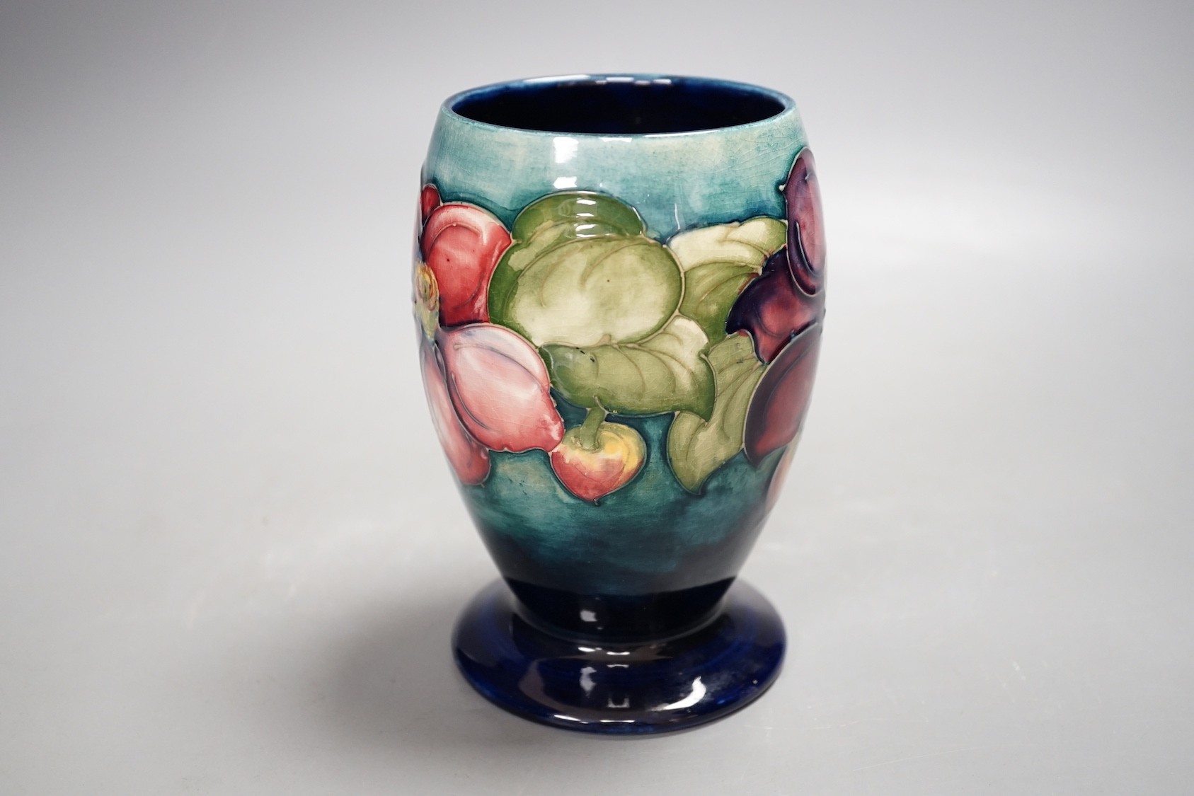 A small Moorcroft clematis vase, 15.5cm